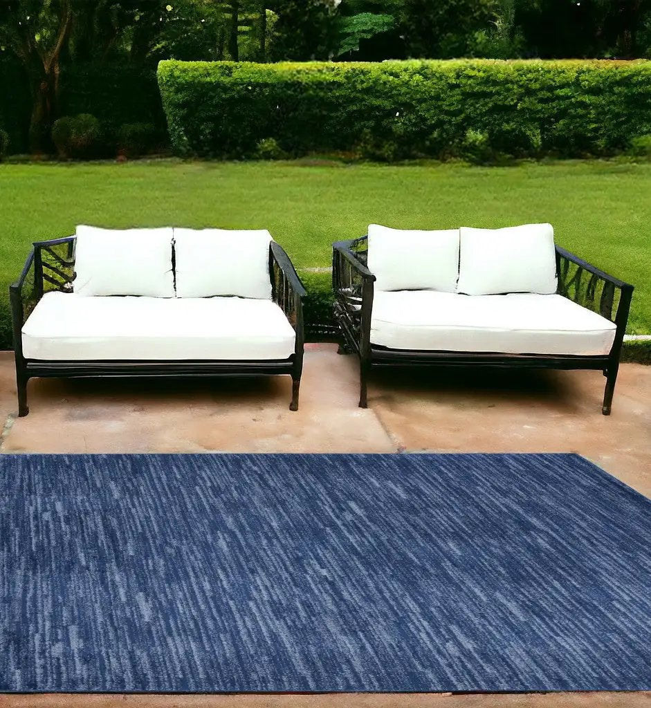 7' X 10' Blue Non Skid Indoor Outdoor Area Rug - Homeroots