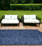 7' X 10' Blue Non Skid Indoor Outdoor Area Rug - Homeroots