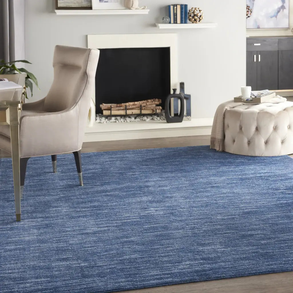 8' X 10' Navy Blue Non Skid Indoor Outdoor Area Rug - Homeroots - Flyclothing LLC