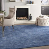 8' X 10' Navy Blue Non Skid Indoor Outdoor Area Rug - Homeroots - Flyclothing LLC