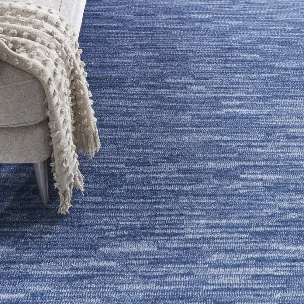 9' X 12' Navy Blue Non Skid Indoor Outdoor Area Rug - Homeroots - Flyclothing LLC