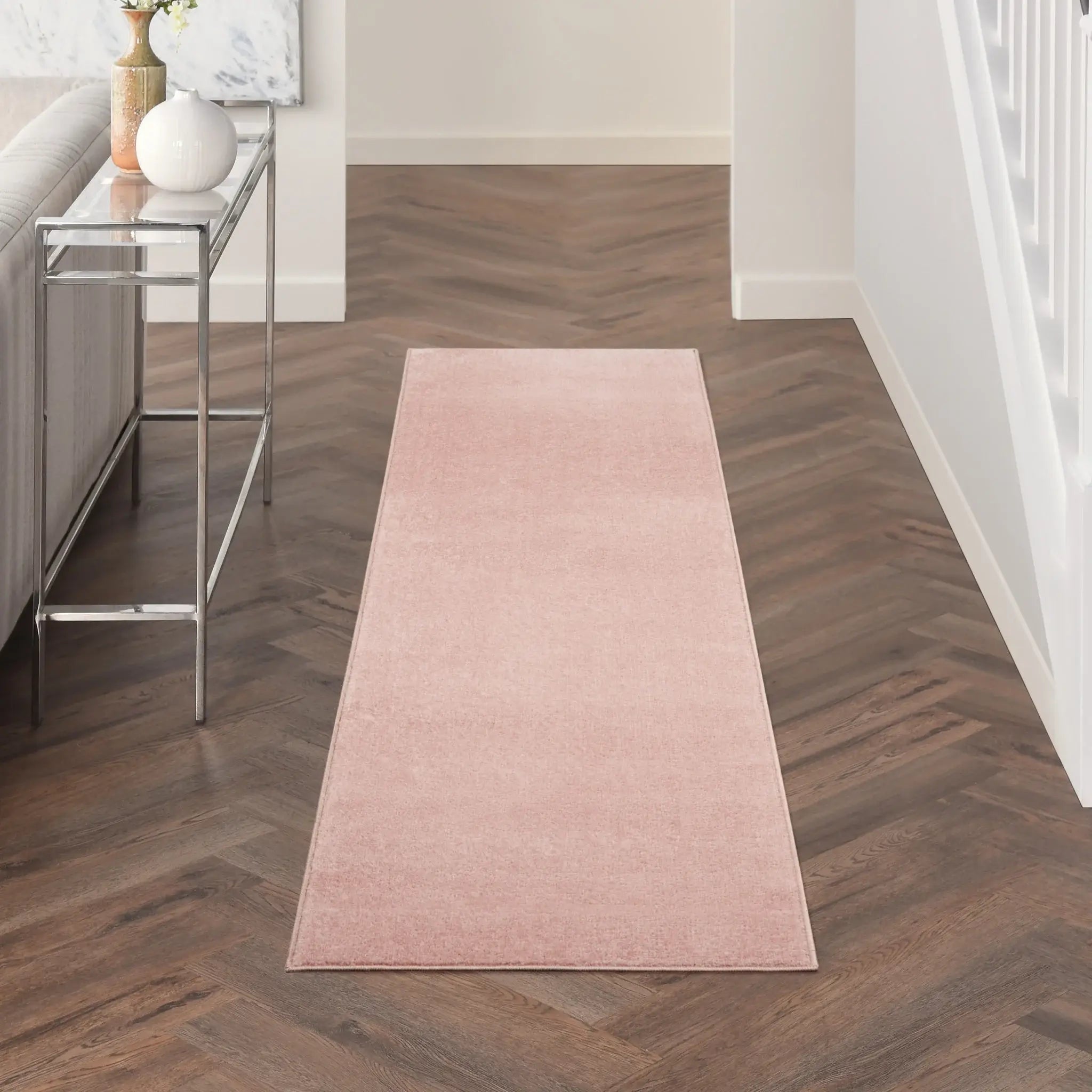 2' X 8' Pink Non Skid Indoor Outdoor Runner Rug - Homeroots - Flyclothing LLC