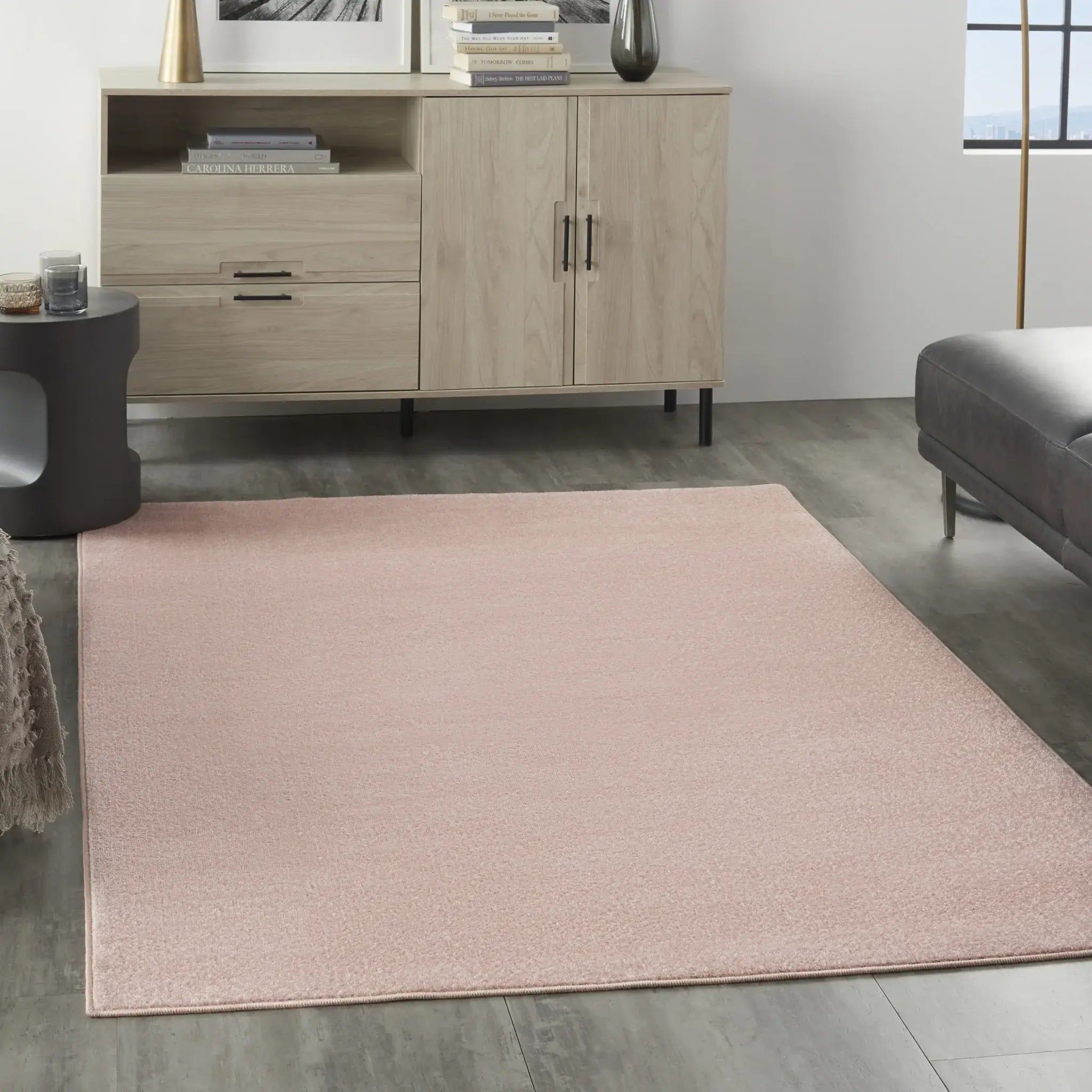 5' X 7' Pink Non Skid Indoor Outdoor Area Rug - Homeroots - Flyclothing LLC