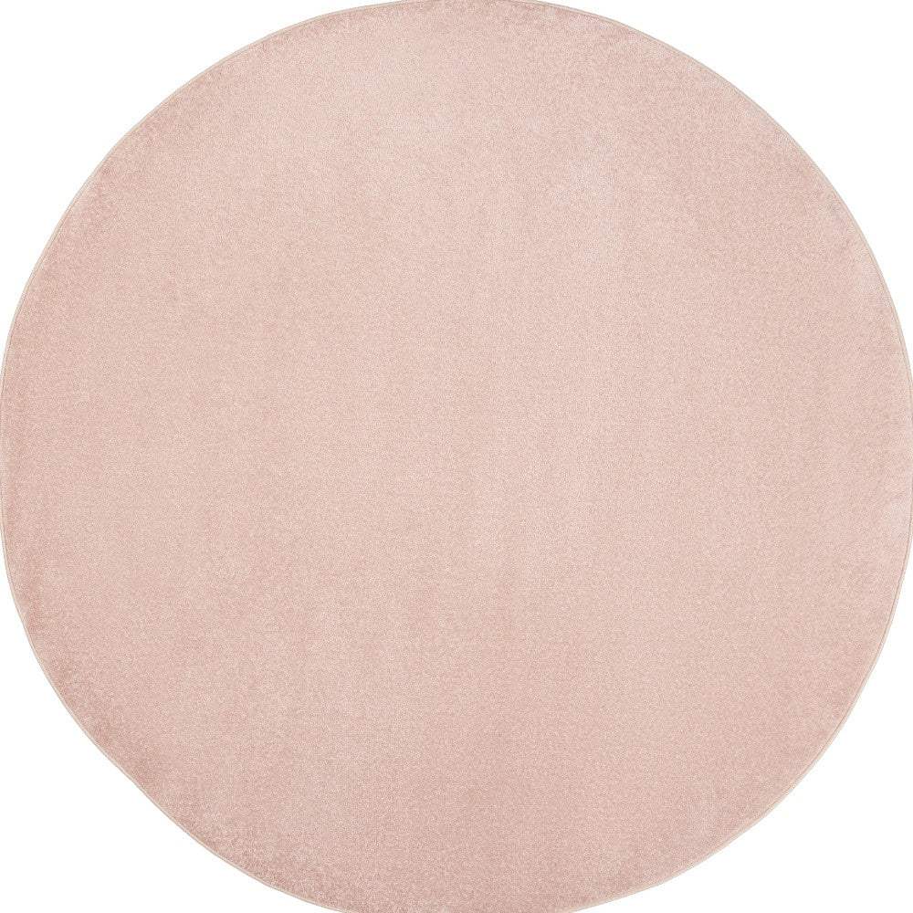 8' X 8' Pink Round Non Skid Indoor Outdoor Area Rug - Homeroots - Flyclothing LLC