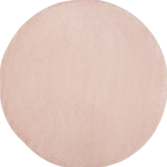 8' X 8' Pink Round Non Skid Indoor Outdoor Area Rug - Homeroots - Flyclothing LLC