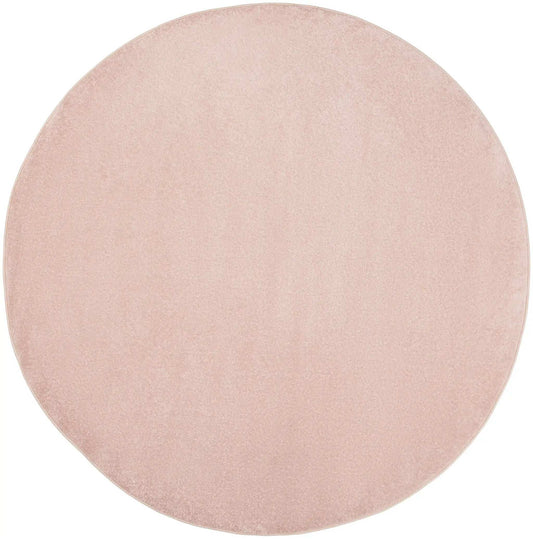 8' X 8' Pink Round Non Skid Indoor Outdoor Area Rug - Homeroots - Flyclothing LLC