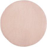 8' X 8' Pink Round Non Skid Indoor Outdoor Area Rug - Homeroots