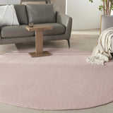 8' X 8' Pink Round Non Skid Indoor Outdoor Area Rug - Homeroots - Flyclothing LLC