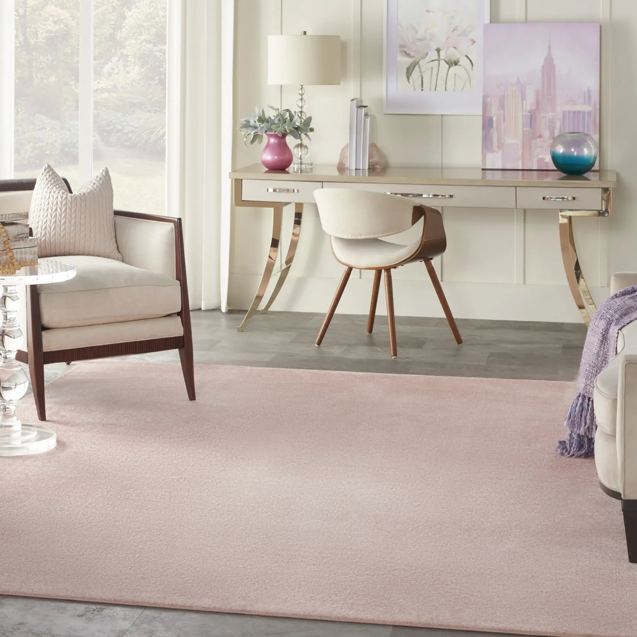 8' X 10' Pink Non Skid Indoor Outdoor Area Rug - Homeroots - Flyclothing LLC