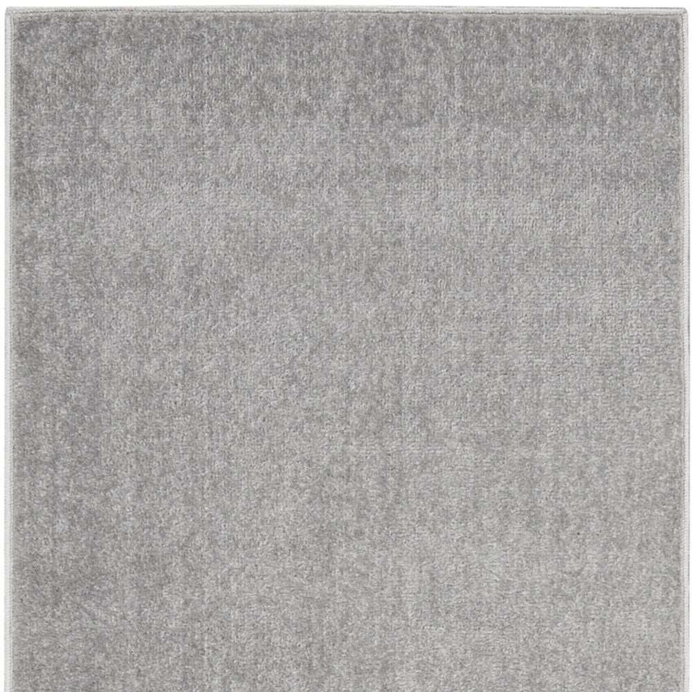 2' X 10' Silver Grey Non Skid Indoor Outdoor Runner Rug - Homeroots - Flyclothing LLC