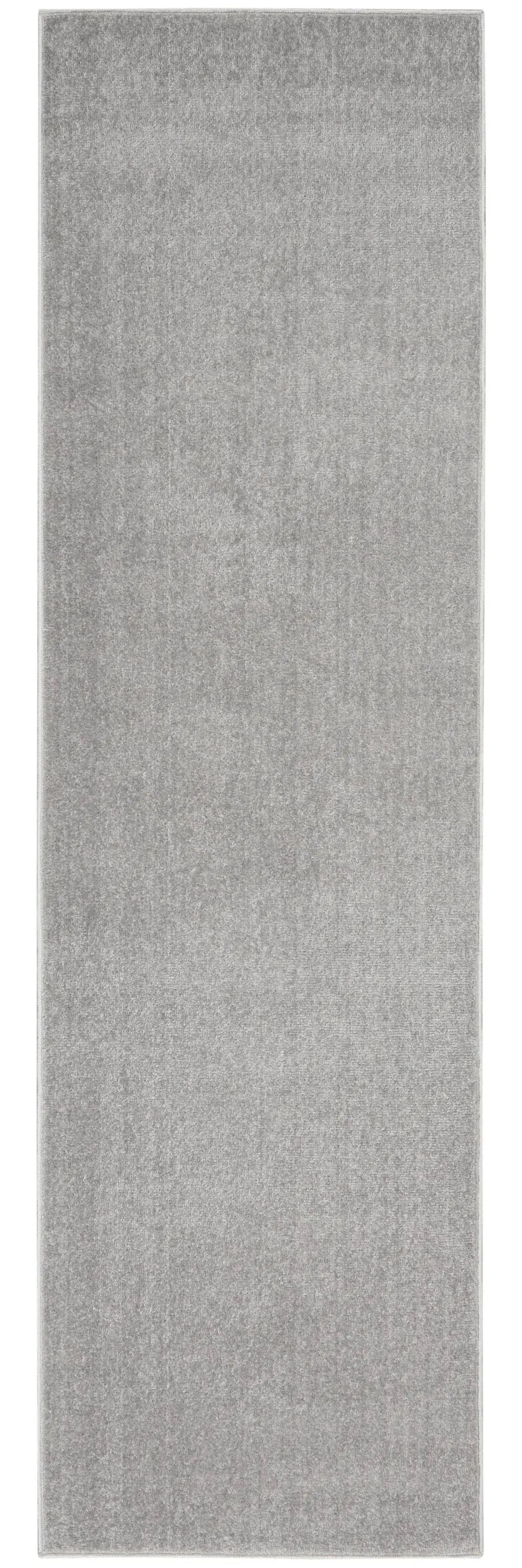 2' X 10' Silver Grey Non Skid Indoor Outdoor Runner Rug - Homeroots - Flyclothing LLC