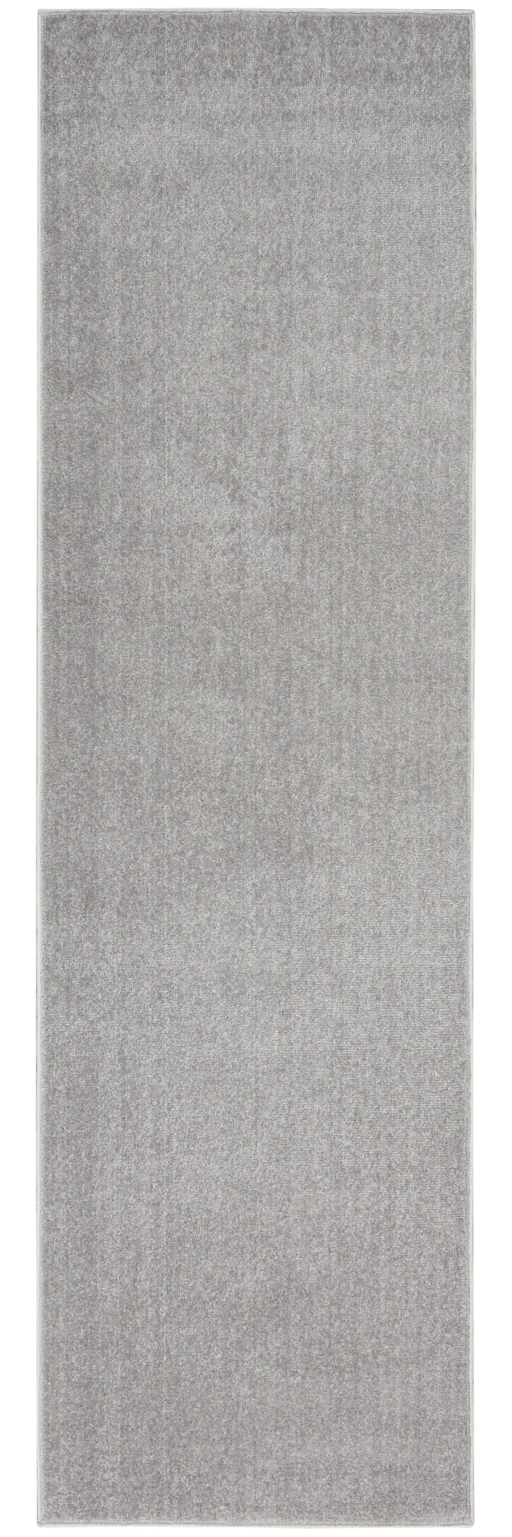 2' X 10' Silver Grey Non Skid Indoor Outdoor Runner Rug - Homeroots