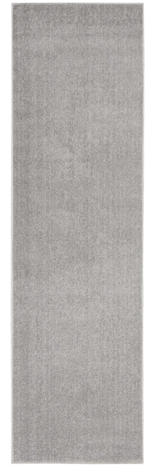 2' X 10' Silver Grey Non Skid Indoor Outdoor Runner Rug - Homeroots - Flyclothing LLC