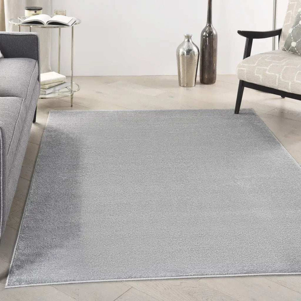5' X 7' Silver Grey Non Skid Indoor Outdoor Area Rug - Homeroots - Flyclothing LLC