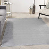 6' X 9' Silver Grey Indoor Outdoor Area Rug - Homeroots - Flyclothing LLC