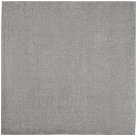 7' X 7' Silver Grey Square Non Skid Indoor Outdoor Area Rug - Homeroots - Flyclothing LLC