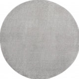 8' X 8' Silver Grey Round Non Skid Indoor Outdoor Area Rug - Homeroots