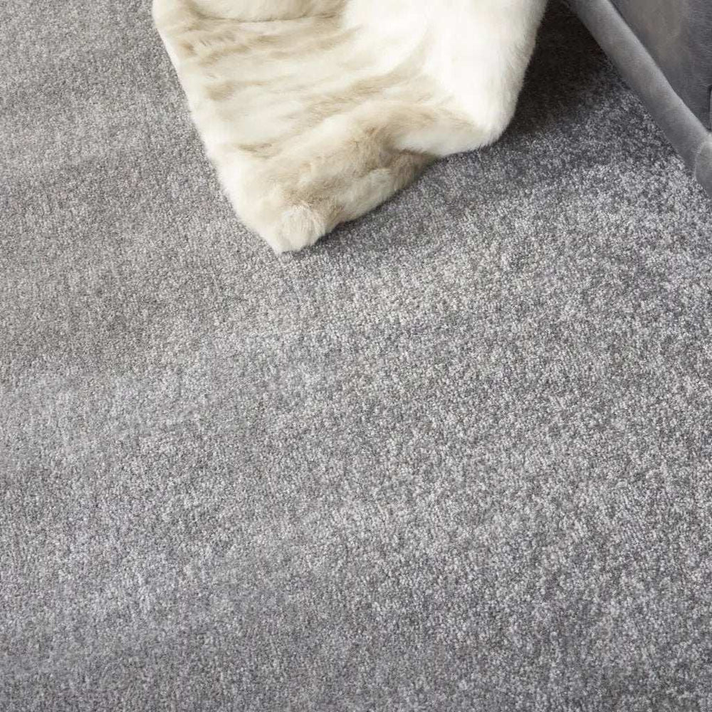 8' X 8' Silver Grey Round Non Skid Indoor Outdoor Area Rug - Homeroots - Flyclothing LLC