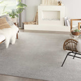 8' X 10' Silver Grey Non Skid Indoor Outdoor Area Rug - Homeroots - Flyclothing LLC