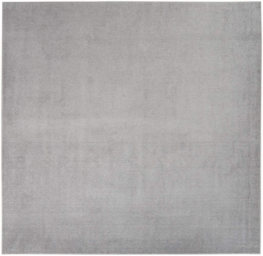 9' X 9' Silver Grey Square Non Skid Indoor Outdoor Area Rug - Homeroots - Flyclothing LLC