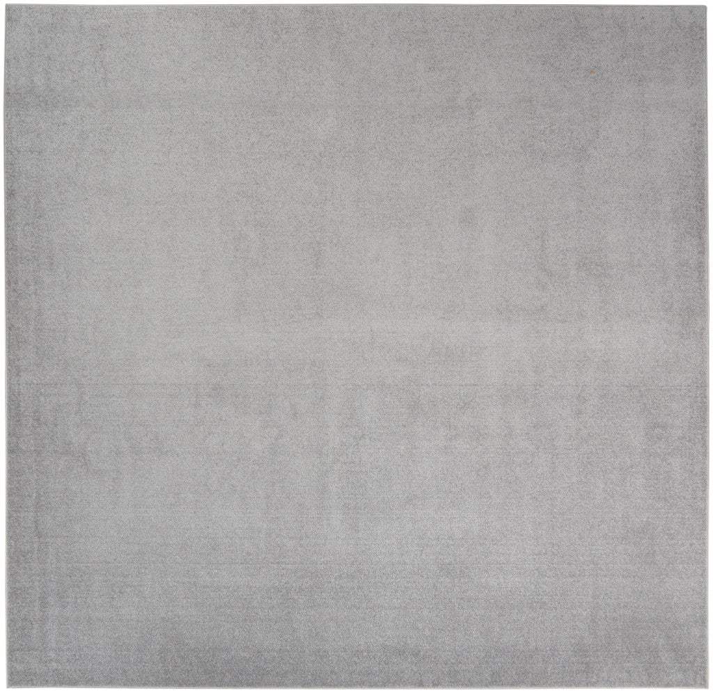 9' X 9' Silver Grey Square Non Skid Indoor Outdoor Area Rug - Homeroots - Flyclothing LLC