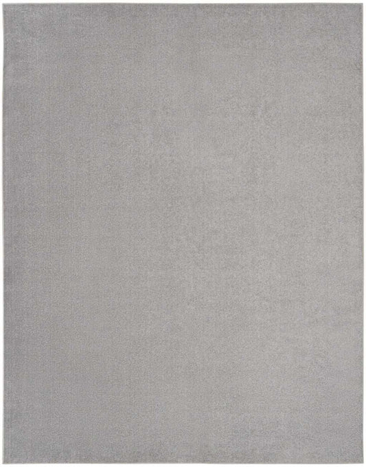 9' X 12' Silver Grey Non Skid Indoor Outdoor Area Rug - Homeroots - Flyclothing LLC