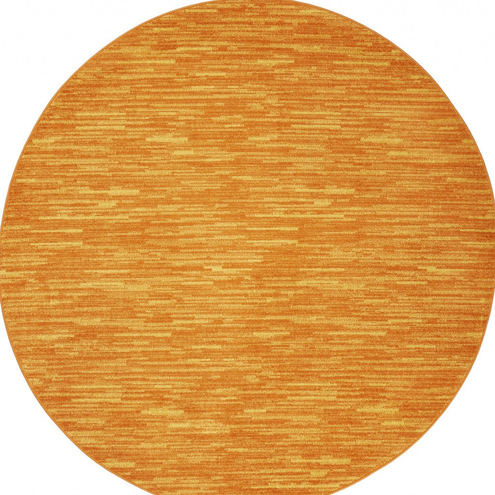 8' X 8' Sunburst Round Non Skid Indoor Outdoor Area Rug - Homeroots