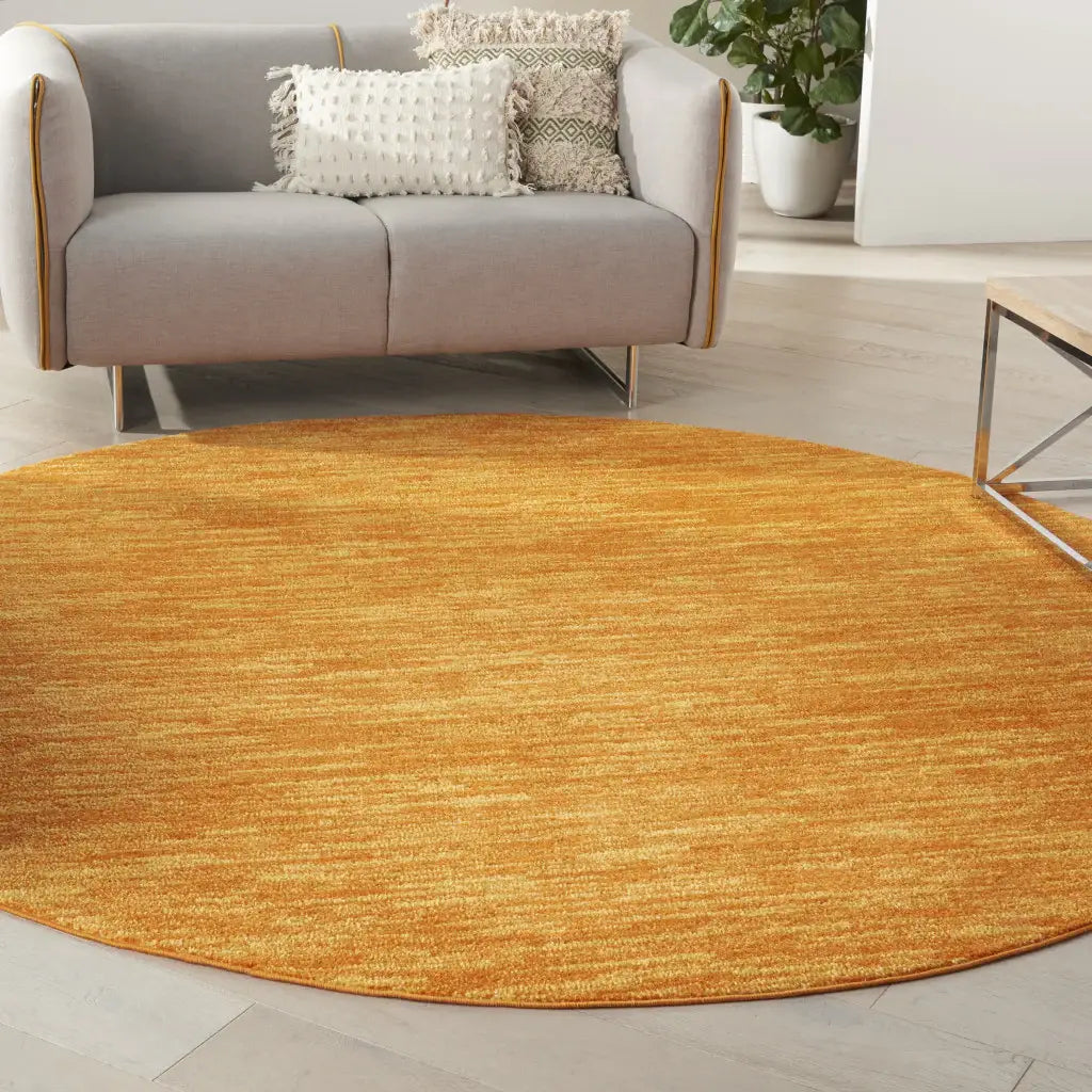 8' X 8' Sunburst Round Non Skid Indoor Outdoor Area Rug - Homeroots - Flyclothing LLC