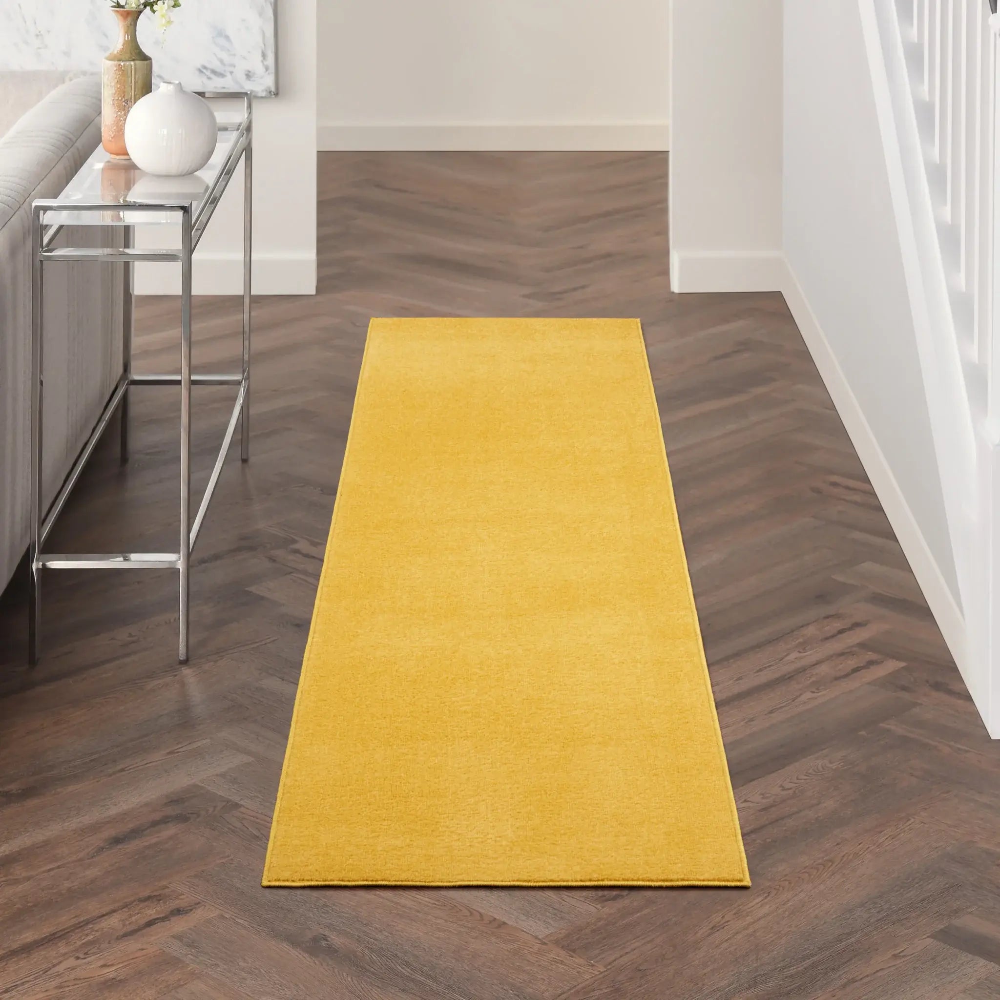2' X 10' Yellow Non Skid Indoor Outdoor Runner Rug - Homeroots - Flyclothing LLC