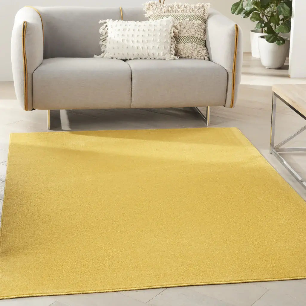6' X 9' Yellow Indoor Outdoor Area Rug - Homeroots - Flyclothing LLC