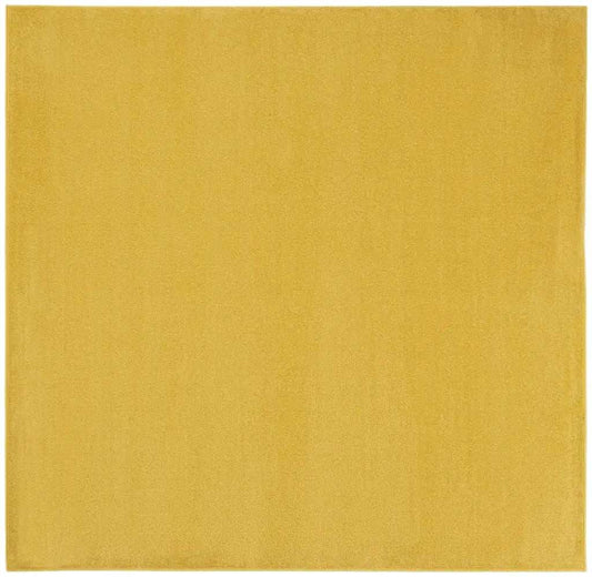 7' X 7' Yellow Square Non Skid Indoor Outdoor Area Rug - Homeroots - Flyclothing LLC
