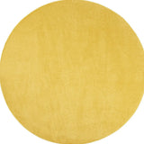 8' X 8' Yellow Round Non Skid Indoor Outdoor Area Rug - Homeroots - Flyclothing LLC