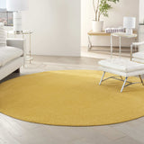 8' X 8' Yellow Round Non Skid Indoor Outdoor Area Rug - Homeroots - Flyclothing LLC