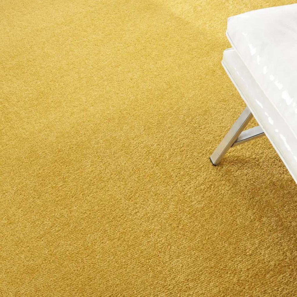 8' X 8' Yellow Round Non Skid Indoor Outdoor Area Rug - Homeroots - Flyclothing LLC