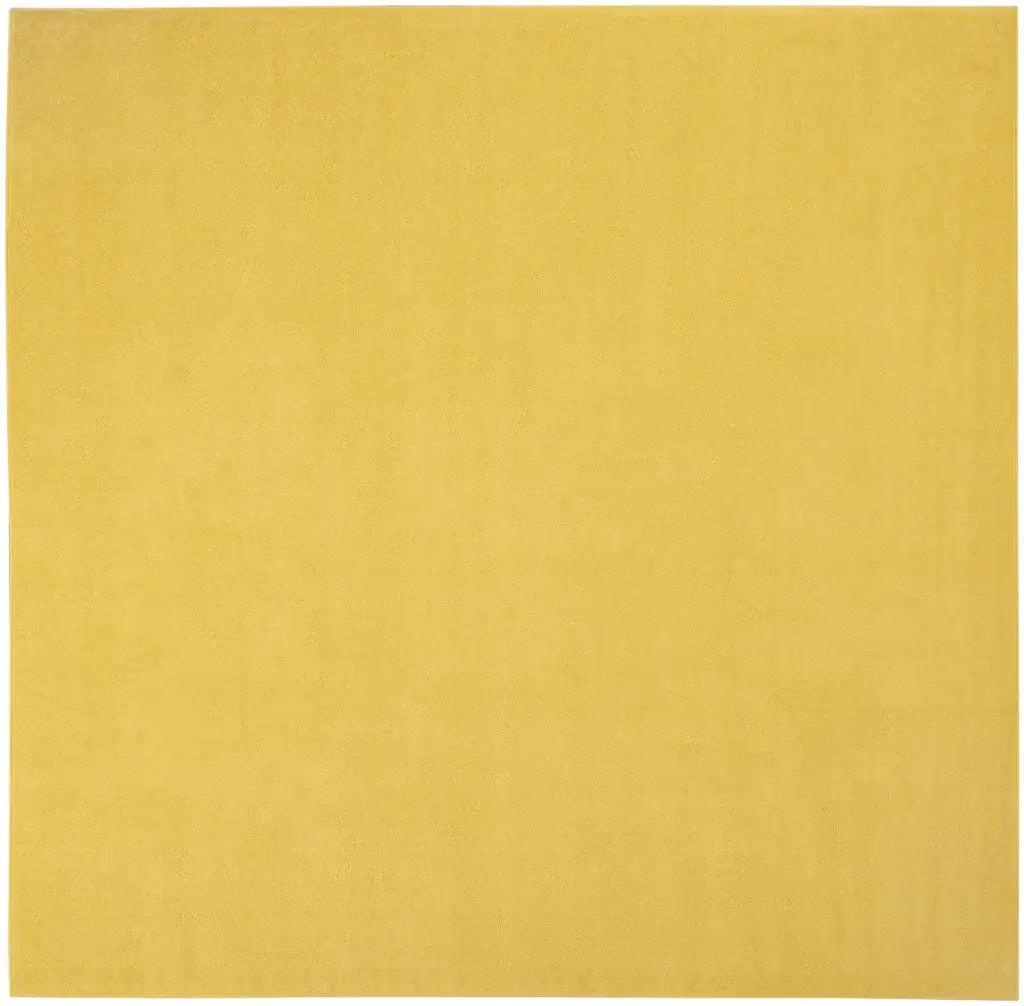 9' X 9' Yellow Square Non Skid Indoor Outdoor Area Rug - Homeroots - Flyclothing LLC