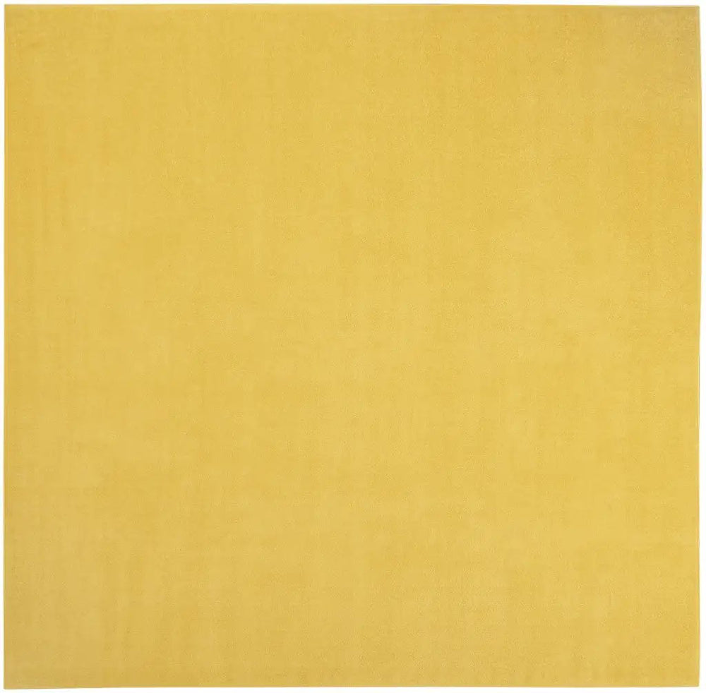 9' X 9' Yellow Square Non Skid Indoor Outdoor Area Rug - Homeroots
