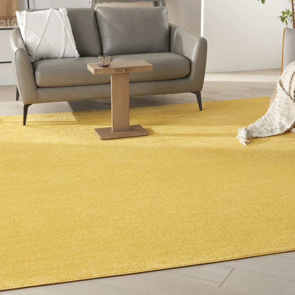 9' X 9' Yellow Square Non Skid Indoor Outdoor Area Rug - Homeroots - Flyclothing LLC