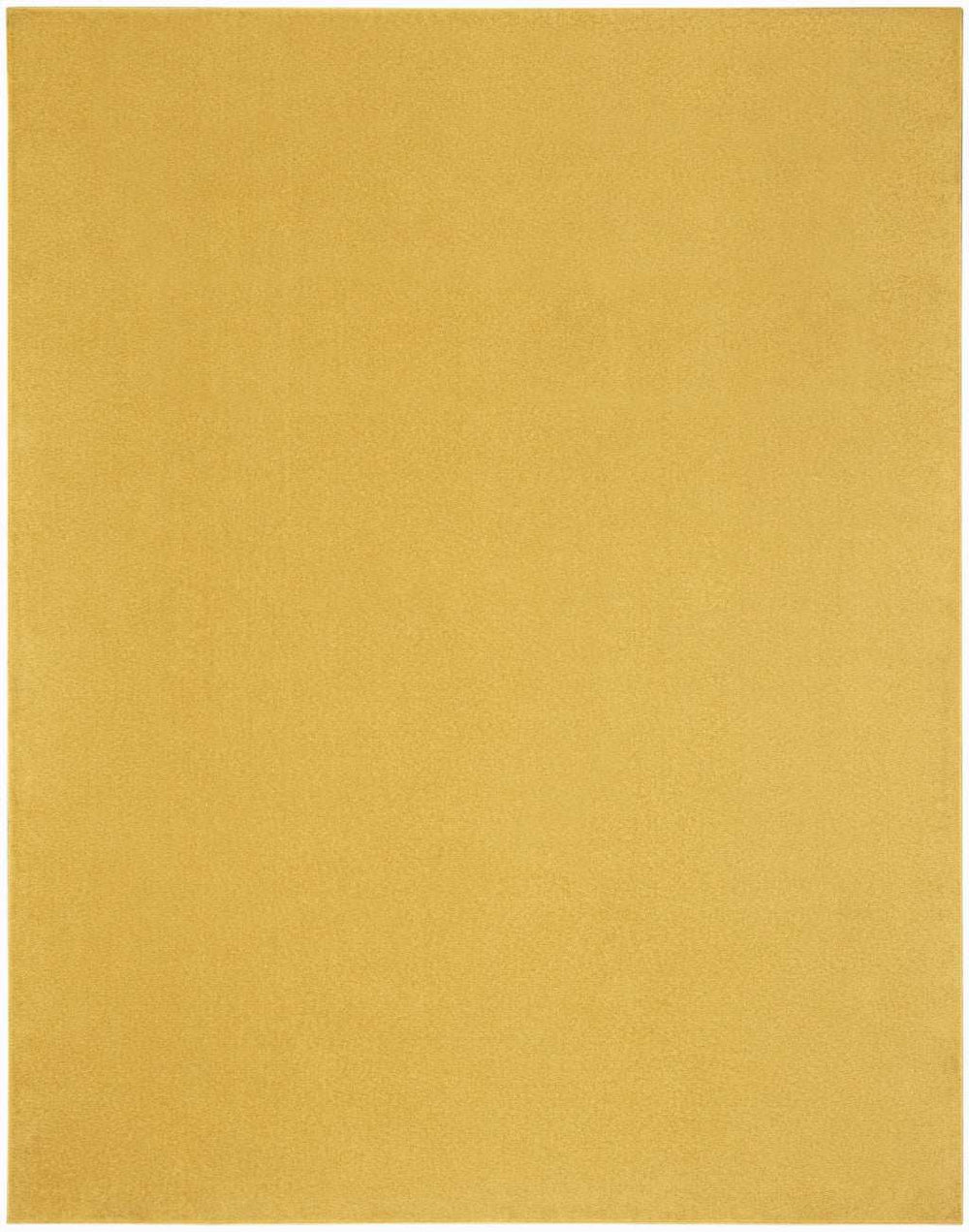 9' X 12' Yellow Non Skid Indoor Outdoor Area Rug - Homeroots - Flyclothing LLC