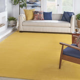 9' X 12' Yellow Non Skid Indoor Outdoor Area Rug - Homeroots - Flyclothing LLC