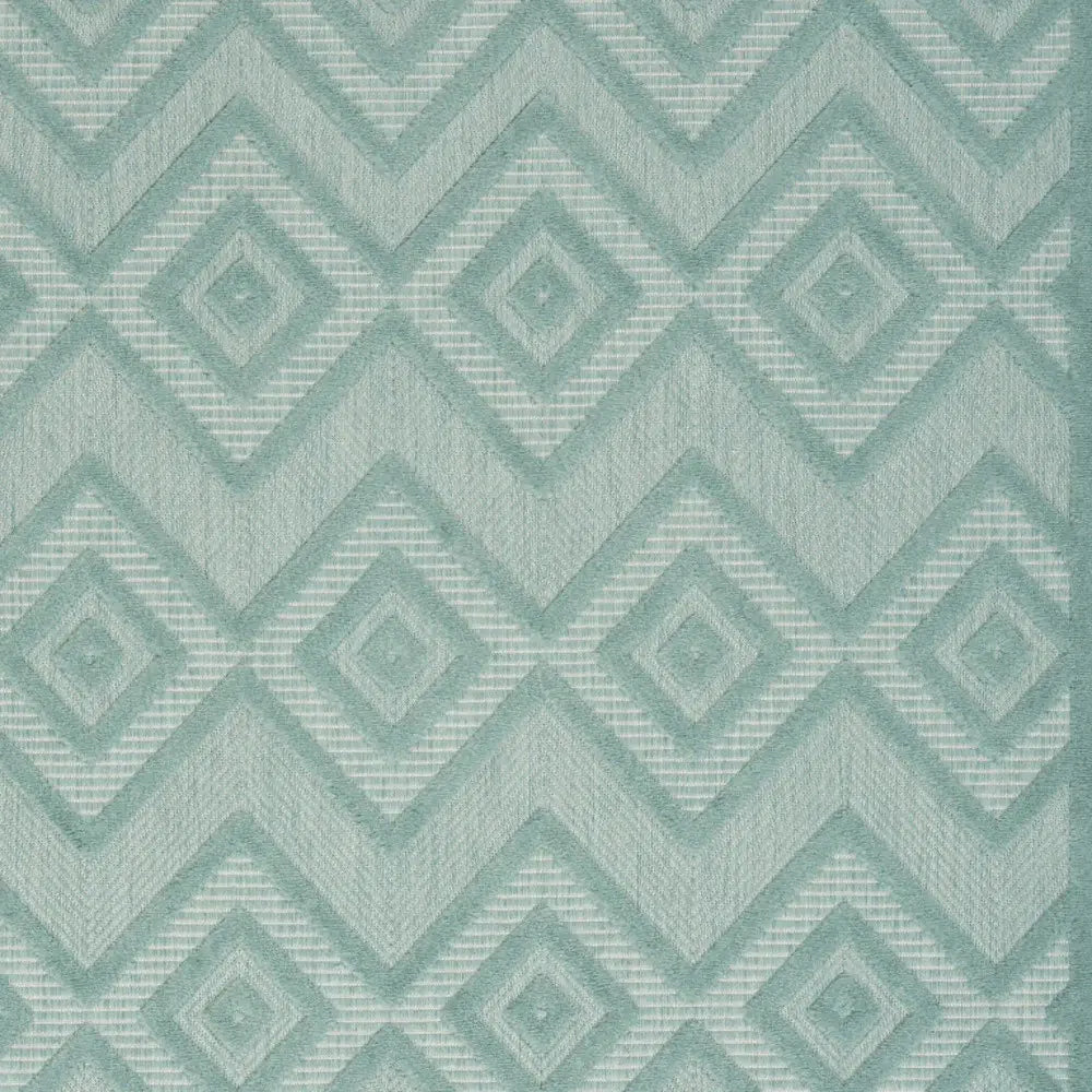 5' X 7' Aqua And Teal Argyle Indoor Outdoor Area Rug - Homeroots - Flyclothing LLC