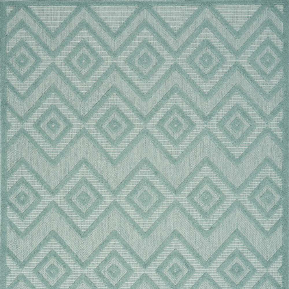 5' X 7' Aqua And Teal Argyle Indoor Outdoor Area Rug - Homeroots - Flyclothing LLC