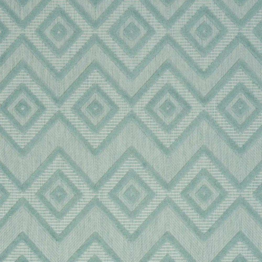 6' X 9' Aqua And Teal Argyle Indoor Outdoor Area Rug - Homeroots - Flyclothing LLC