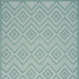 6' X 9' Aqua And Teal Argyle Indoor Outdoor Area Rug - Homeroots - Flyclothing LLC