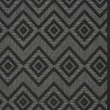 5' X 7' Charcoal Black Argyle Indoor Outdoor Area Rug - Homeroots - Flyclothing LLC