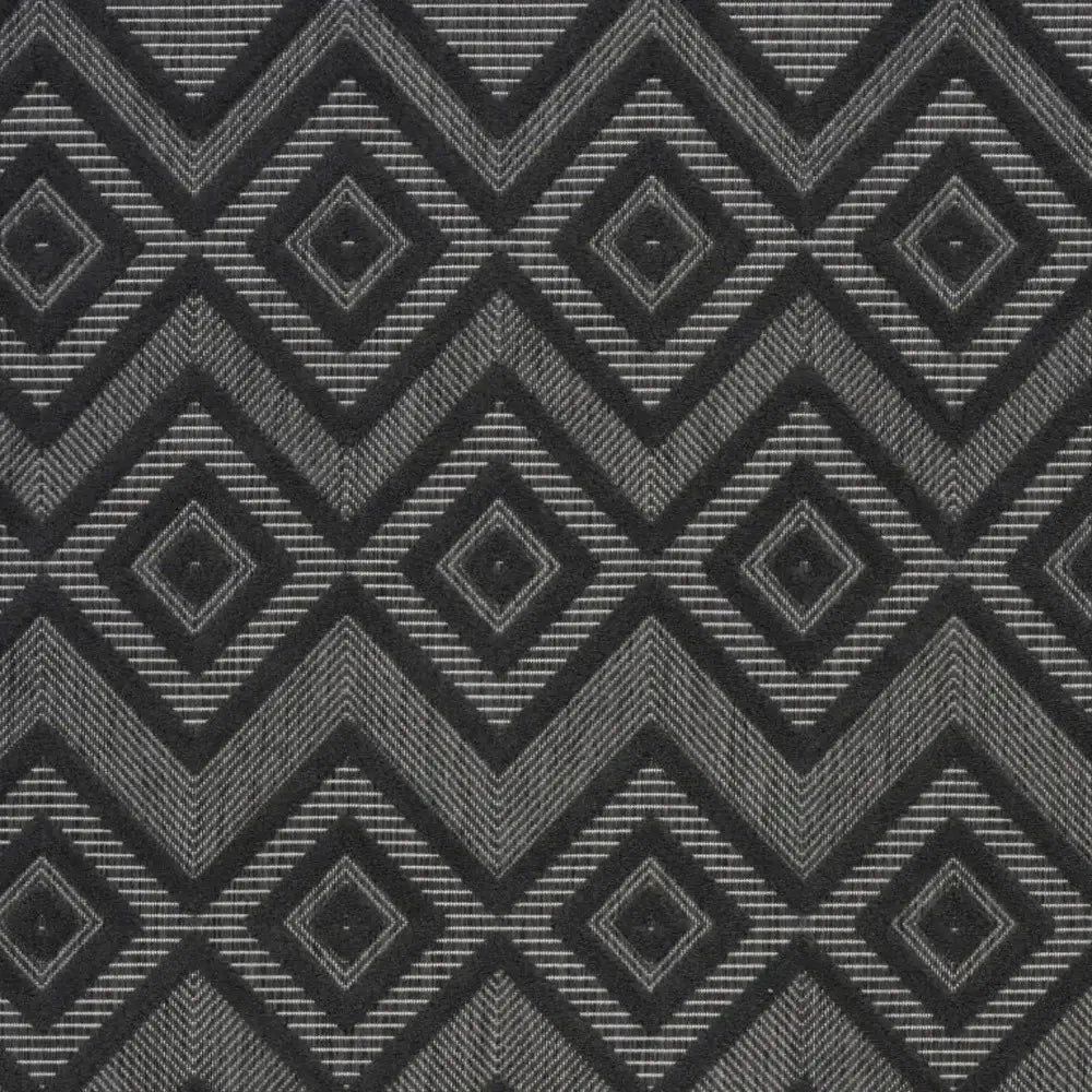 6' X 9' Charcoal Black Argyle Indoor Outdoor Area Rug - Homeroots - Flyclothing LLC