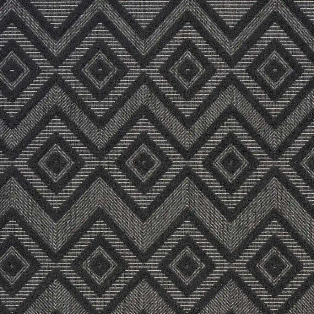 6' X 9' Charcoal Black Argyle Indoor Outdoor Area Rug - Homeroots - Flyclothing LLC