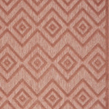 5' X 7' Coral Orange Argyle Indoor Outdoor Area Rug - Homeroots - Flyclothing LLC