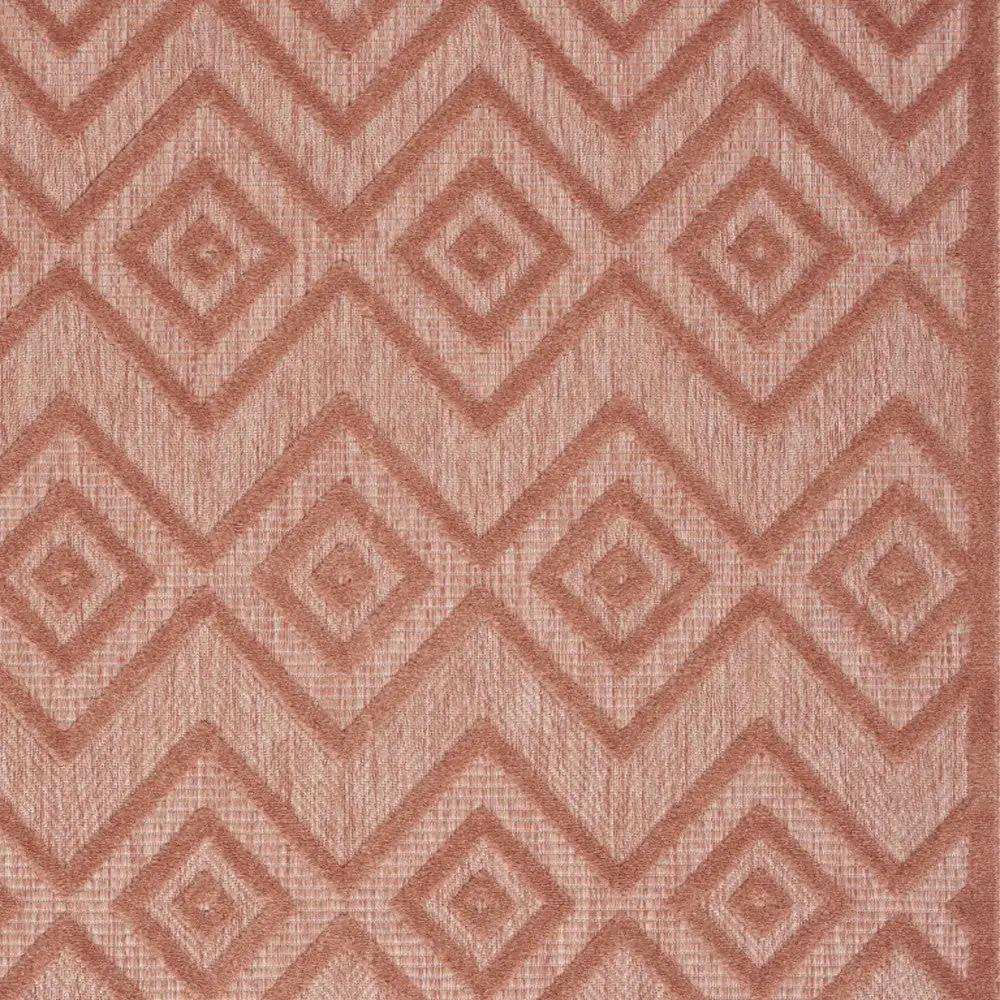 5' X 7' Coral Orange Argyle Indoor Outdoor Area Rug - Homeroots - Flyclothing LLC