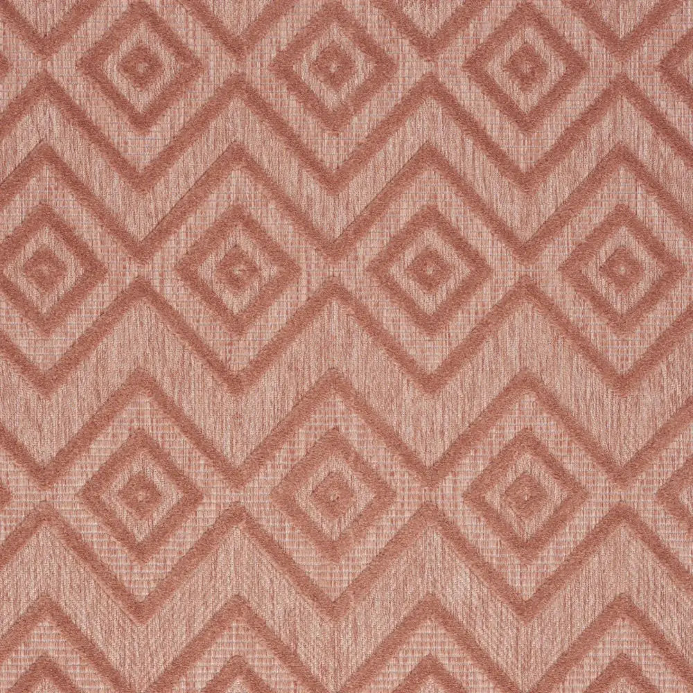 6' X 9' Coral Orange Argyle Indoor Outdoor Area Rug - Homeroots - Flyclothing LLC