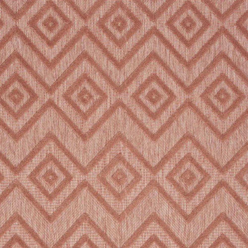 6' X 9' Coral Orange Argyle Indoor Outdoor Area Rug - Homeroots - Flyclothing LLC